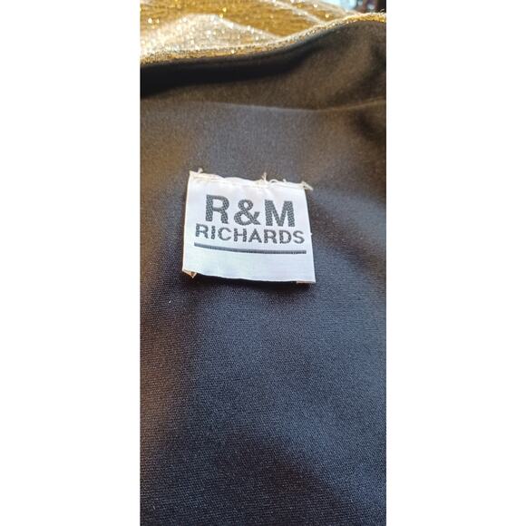 VTG Women's R&M Richards Cocktail Party 2pc Jacket & Cami Set Gold Size 14 Glam - Picture 10 of 12